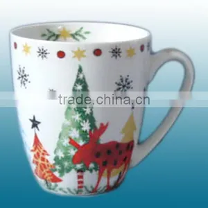 Design Novelty Decorated Ceramic Snowman Mug thumbnail-1
