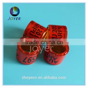 Clear Plastic Nice Color Custom 12mm Pigeon Racing Club Pigeon Association Ring Bands thumbnail-3