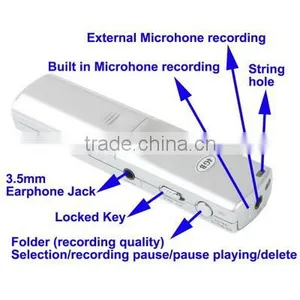 Support Password Locking Telephone Recording Digital Voice Recorder MP3 Player Dictaphone thumbnail-4