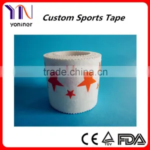Breathable Custom Printed Zinc Oxide Plaster /sport Tape Manufacturer CE FDA ISO Approved thumbnail-1
