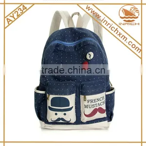 Korean Style Trendy Canvas School Backpack Bag For Girls thumbnail-1