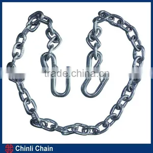 Trailer Safety Chain With S Hooks,NACM90 Standard 3/16"X 48" Size USA Standard Chain With Hooks thumbnail-1