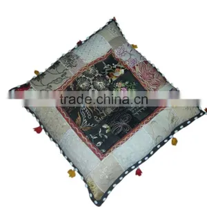 RTHPF-3 Designer Embroidered Khambadia Work Floor Cushion and Ottomans Stylish Home Furnishing Ottomans thumbnail-1