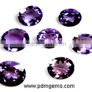 Amethyst Oval Shape Faceted Color Semi Precious Gemstone Wholesale thumbnail-2