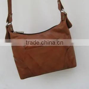 Vegetable Tanned Leather Small Hobo Bag thumbnail-3
