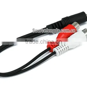 3.5mm Male to 2 RCA Female Extension Audio/Video Cable thumbnail-1