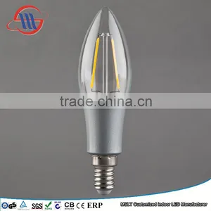 Haining Vintage Led Filament Bulb C35 With Plastic Silver Plated 2W E14 110V thumbnail-1