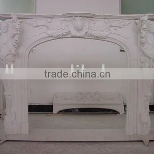 Western Style White Fireplace thumbnail-1