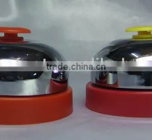 Hotel Reception Bell,table Call Bell A12-D04 Dia 7.2cm in Silver or Gold Cover and Colorful Painted ABS Base(E576) thumbnail-1