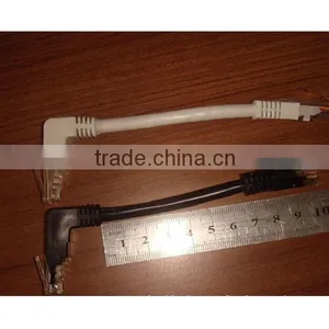 2ft CAT5e RJ45 Shielded 90 Degree Down to Straight FTP Ethernet LAN Cabl thumbnail-4