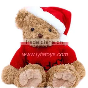 Plush Christmas Hat Bear thumbnail-1