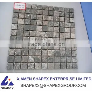 Dark Emperador Marble Mosaic Tile thumbnail-2