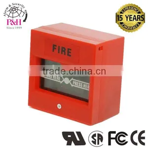 Wall Mounting Fire Alarm Break Glass Fire Manual Call Point With Cover thumbnail-1
