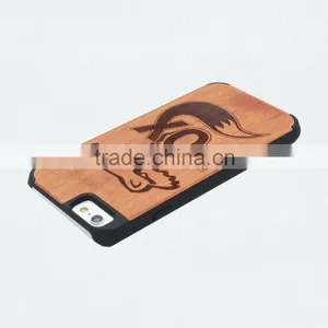 For Iphone 6 Wholesale Cell Phone Case Wood + pc With Laser Engrave Dragon and Fox thumbnail-6