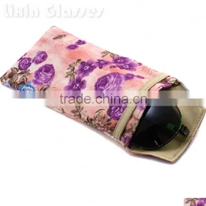 New Hot Selling Soft Cloth Bag Sunglasses Glasses Pouch Purple Pink Flower Eyewear Accessories Mobile Phone Bag 90*180mm BDH06D thumbnail-2