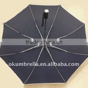 21" Automatic Open Blue Folding Umbrella thumbnail-1