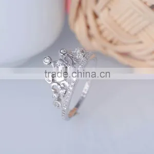 925 Sterling Silver Queen Princess Crown Ring thumbnail-2