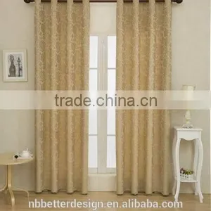 2PCS JACQUARED 100% POLYESTER WINDOW CURTAINS MADE IN CHINA FOR THE LIVING ROOM thumbnail-1