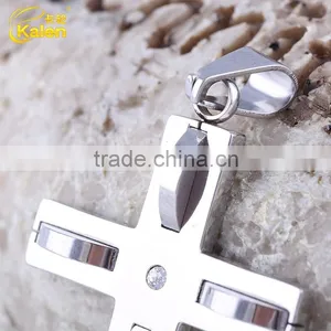 626 Silver Color 316 Stainless Steel Cross Pendant Jewelry thumbnail-3