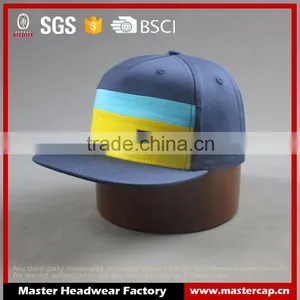 Custom High Quality 5- Panel Cotton Twill Snapback Hat With Woven Badge thumbnail-1