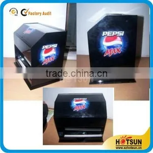 Customized High Quality Black Acrylic Straw Box With Silky Screen thumbnail-1