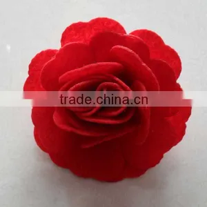 Red Hanmade Felt Flower thumbnail-1