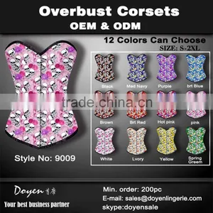 China Wholesale Factory Price Women Steampunk Corset Skull Print Waist Training thumbnail-1