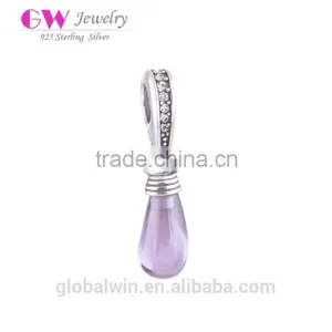 Fashion Unisex Jewelry 925 Sterling Silver European Crystal Charm Style Pendant Fit Brand Bracelet thumbnail-1