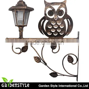 Wall Light Wall Lamp, Wrought Iron Wall Light Wall Lamp, Owl Shape Fence Light Home Lighting thumbnail-1