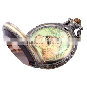 Vintage Australia Map Pendant Fob Necknace Chain Quartz Pocket Sport Watch thumbnail-4
