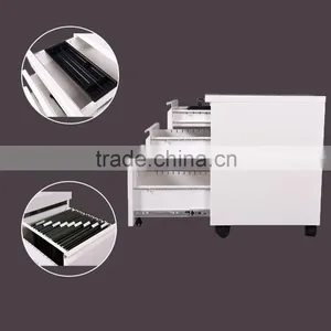 3-drawer Steel Mobile Pedestal / White thumbnail-2
