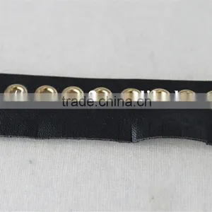 New Design With Light Gold Metal Eyelet Handwork Tassel Lace Trim for Sale thumbnail-2