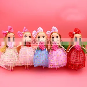 Korea Style New Fashion Hot Sale Amazon Mobile Phone Bag Chain Wedding Derss Dolls Pendant Custom Keychain thumbnail-1