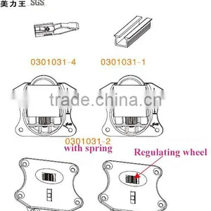 Furniture Hardware Closet Sliding Door Roller Fittings Sliding Wardrobe Door Fittings thumbnail-5
