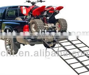 Tri-Fold Folding Motorcycle ATV Loading Ramp Snowmobile Lawn Trailer thumbnail-2