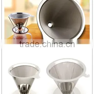 Supreme Stainless Steel Pour Over Coffee Dripper/reusable Coffee Filter/camping Coffee Maker thumbnail-1