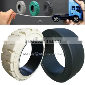 Hot Sale Low Speed Flatless 22x9x16 18x6x12 1/8 Press on Solid Tyres With Good Price thumbnail-1