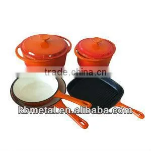 Enamel Cast Iron Cookware Sets thumbnail-1