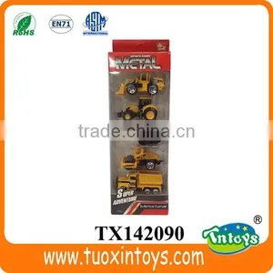 Die Cast Free Wheel Car 5pcs Construction Vehicles thumbnail-1