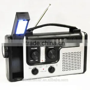 Portable AM/FM SW Weather Radio Solar/Dynamo Powered Flashlight thumbnail-1