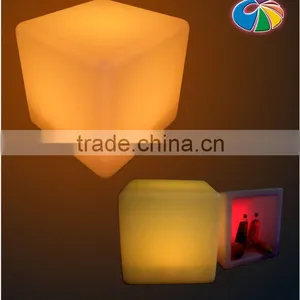 PE Material LED Cube Seat for Decoration RGB LED Cube Chair thumbnail-5
