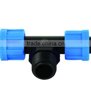 Irrigation Drip Tape Fittings Male Thread Tape Tee thumbnail-1