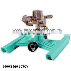 Metal Impact Sprinkler With Plastic H-Shape Base For Garden Watering thumbnail-1