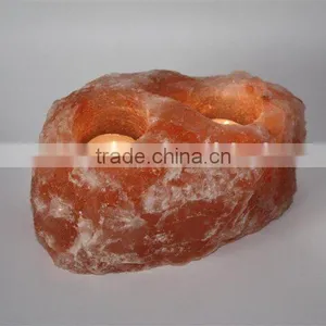Himalayan Salt Tea Lights Two Holes/Rock Salt Natural T Lights Two Holes/Salt Tea Lights Two Holes thumbnail-1