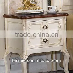 Luxury Spanish Style Wooden White Bedroom Nightstand thumbnail-1