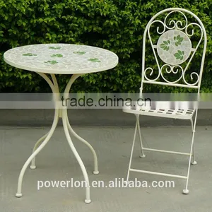 Folding Antirust Wrought Irons Mosaic Table thumbnail-4