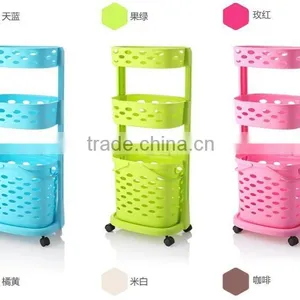 Plastic Basket Trolley for Laundry Sorting thumbnail-1