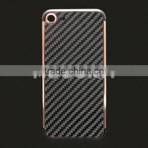 Carbon Fiber Metal Cover for IPhone7 24k Gold Plated Back Housing thumbnail-4