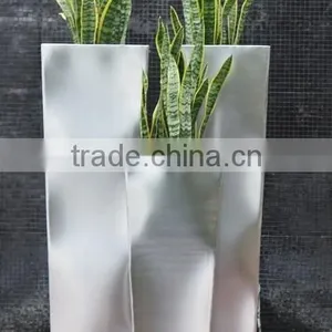 FO-9010 Tapered Square Stainless Steel Plant Pots thumbnail-5