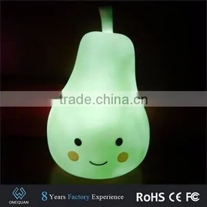 Novelty Creative Mini Pear Shape Kids Bedside Night Lamp thumbnail-1